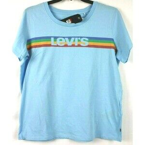 Levi's Women's Short Sleeve T-Shirt Plus Size 1X Color Blue